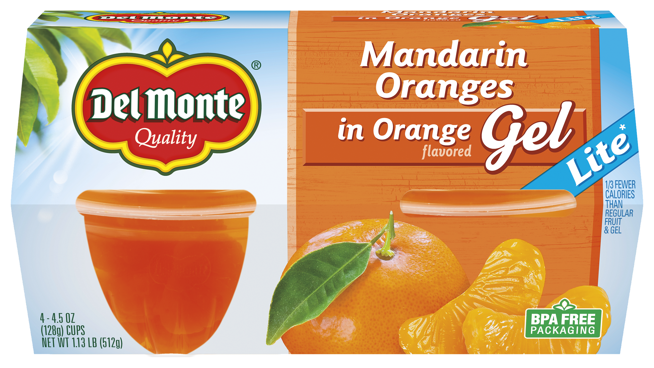 Mandarin Oranges in Orange Flavored Gel - Lite, Fruit Cup® Snacks